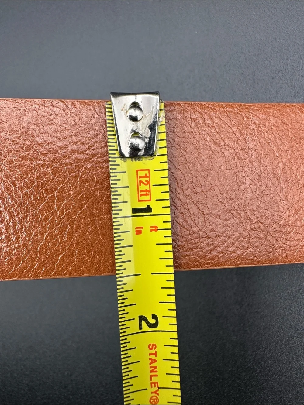 Betsey Johnson Vintage Cognac Leather Belt –Brass Buckle, Size M-Like New Cond